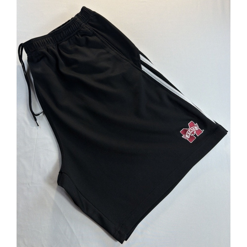 Adidas Mississippi State Shorts Men's 2XL Black Athletic NCAA